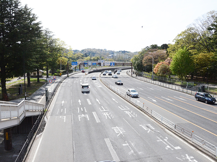 西公園は仙台西道路を挟んで南北に分かれている。西道路からは秋保温泉や東北道への入り口も近く、車を持っているなら大町はお出かけするのにも便利